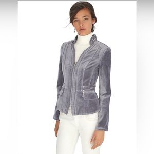 White House Black market pleated velvet jacket